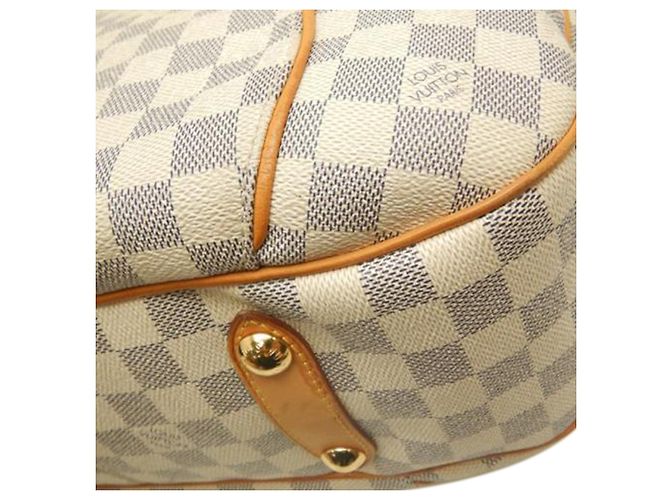 Borsa a tracolla Louis Vuitton Damier Azur Galliera GM Bianca Bianco - vista 18