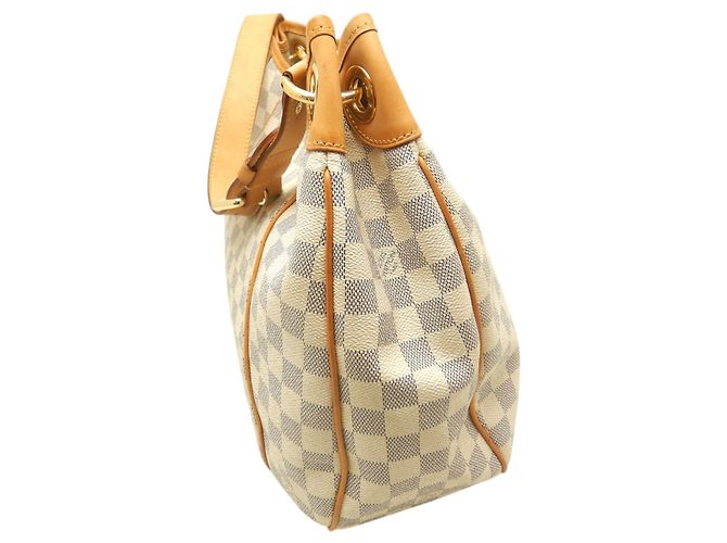 Borsa a tracolla Louis Vuitton Damier Azur Galliera GM Bianca Bianco - vista 19