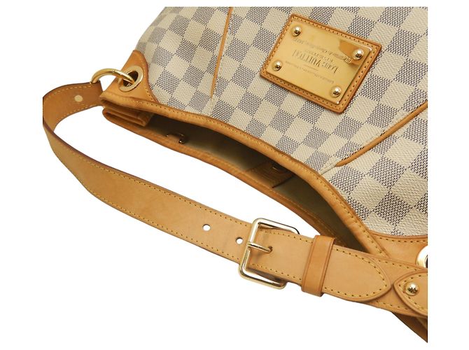 Borsa a tracolla Louis Vuitton Damier Azur Galliera GM Bianca Bianco - vista 20
