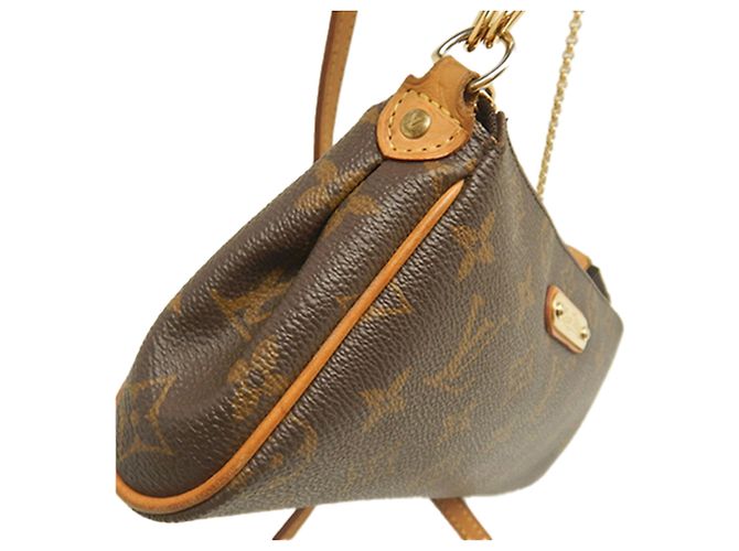 Borsa Satchel Louis Vuitton Monogram Eva Marrone - vista 14