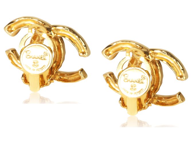 Gabrielle Chanel Vintage CC Ohrringe vergoldet - Ansicht 4
