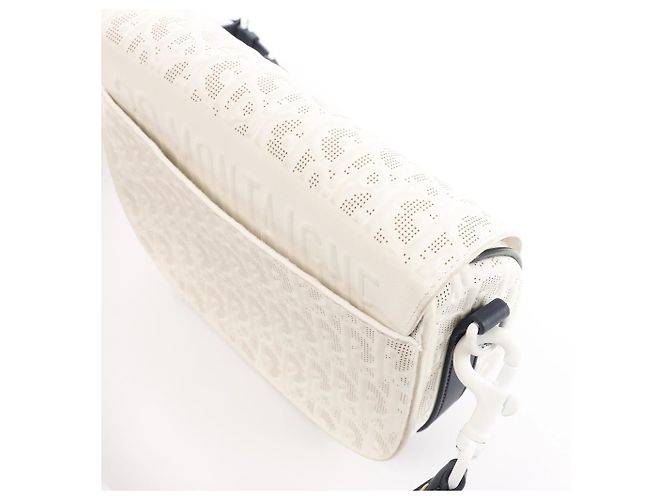 Borsa a tracolla Dior Bobby Small Oblique in pelle Bianco x Blu Navy Beige - vista 10