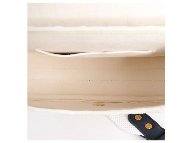 Borsa a tracolla Dior Bobby Small Oblique in pelle Bianco x Blu Navy Beige - vista 8