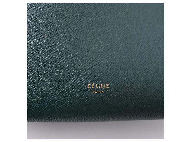 Céline Borsa a mano 2 vie Celine Belt Bag Mini in pelle, Verde - vista 18