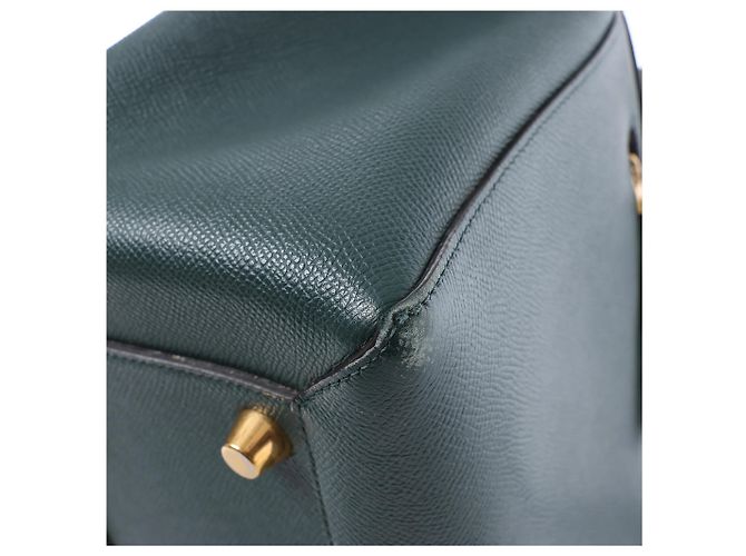 Céline Borsa a mano 2 vie Celine Belt Bag Mini in pelle, Verde - vista 19