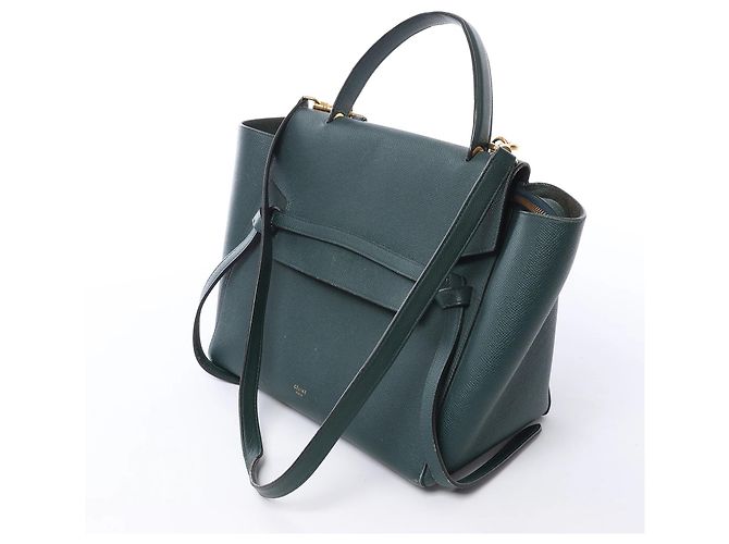 Céline Borsa a mano 2 vie Celine Belt Bag Mini in pelle, Verde - vista 2