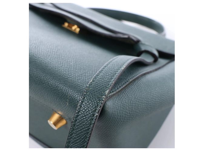 Céline Borsa a mano 2 vie Celine Belt Bag Mini in pelle, Verde - vista 20