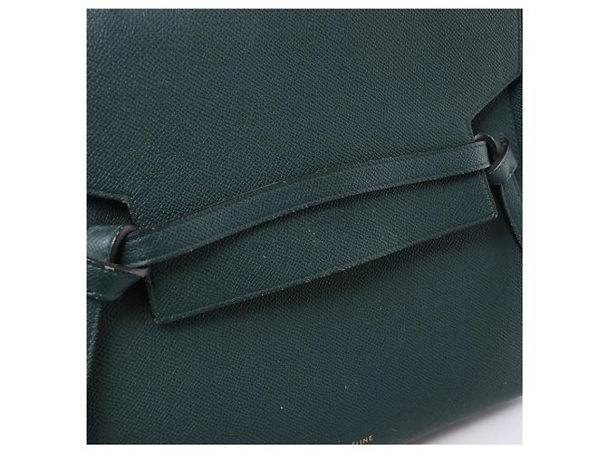 Céline Borsa a mano 2 vie Celine Belt Bag Mini in pelle, Verde - vista 6