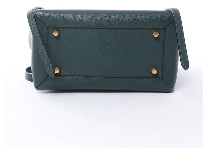 Céline Borsa a mano 2 vie Celine Belt Bag Mini in pelle, Verde - vista 7