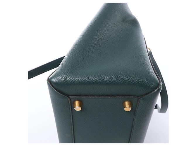 Céline Borsa a mano 2 vie Celine Belt Bag Mini in pelle, Verde - vista 8