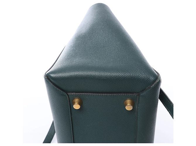 Céline Borsa a mano 2 vie Celine Belt Bag Mini in pelle, Verde - vista 9