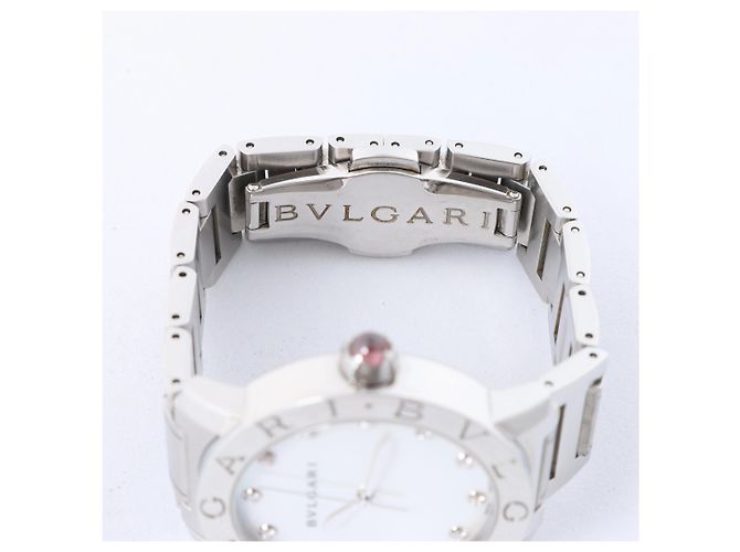 Bulgari Bvlgari Bvlgari BBL37S PO2267 PT×SS AT Shell-Face Uhr Weiß - Ansicht 10