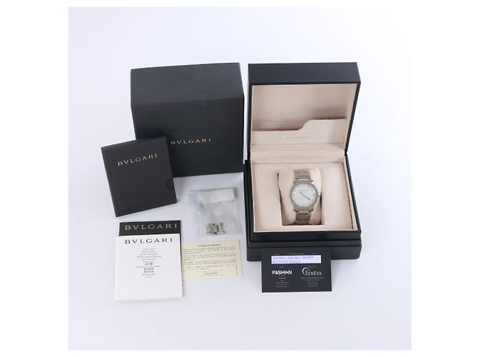 Bulgari Bvlgari Bvlgari BBL37S PO2267 PT×SS AT Shell-Face Uhr Weiß - Ansicht 12