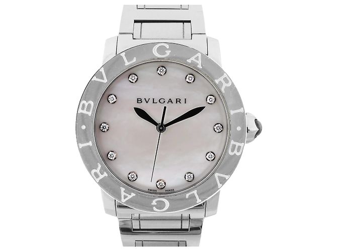 Bulgari Bvlgari Bvlgari BBL37S PO2267 PT×SS AT Shell-Face Uhr Weiß - Ansicht 2