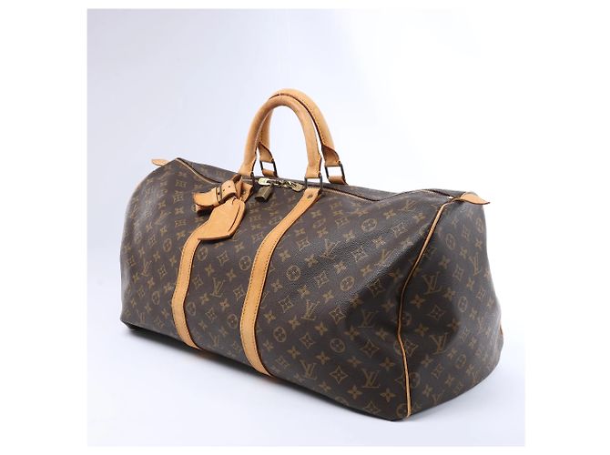 Louis Vuitton Keepall 55 Monogram Canvas Travel Bag in Brown M41424 Marrone - vista 2