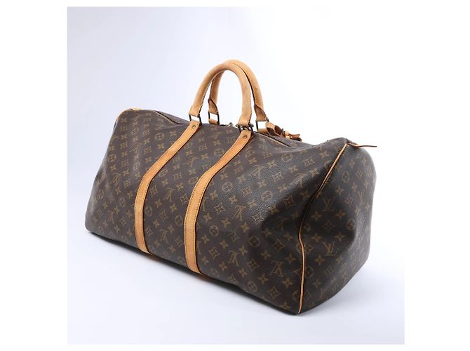 Louis Vuitton Keepall 55 Monogram Canvas Travel Bag in Brown M41424 Marrone - vista 4