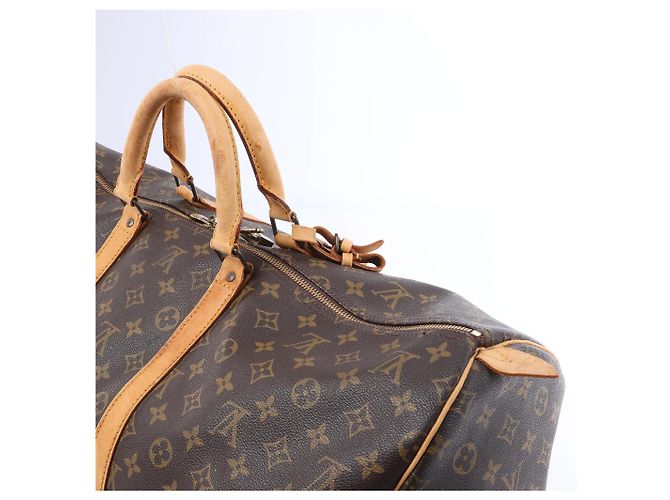 Louis Vuitton Keepall 55 Monogram Canvas Travel Bag in Brown M41424 Marrone - vista 5