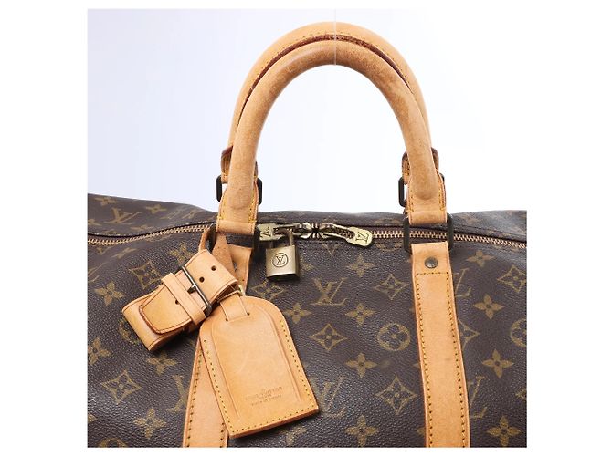 Louis Vuitton Keepall 55 Monogram Canvas Travel Bag in Brown M41424 Marrone - vista 7