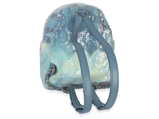 Gabrielle Chanel Blue Multicolor Sequin Waterfall Mini-Rucksack Blau - Ansicht 2