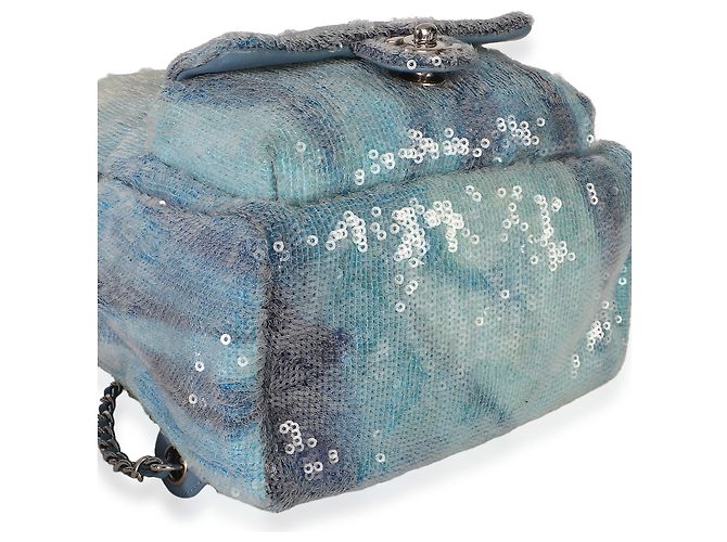 Gabrielle Chanel Blue Multicolor Sequin Waterfall Mini-Rucksack Blau - Ansicht 5