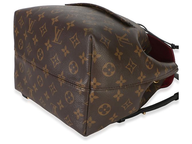 Zaino Louis Vuitton Montsouris PM NM in canvas Monogram nero Marrone - vista 6