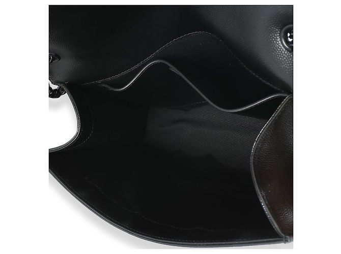 Borsa a catena Kate Medium Saint Laurent Black Red Flame Grain De Poudre Nero - vista 5