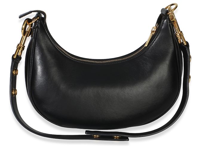 Céline Borsa Ava Strap Medium in pelle di vitello liscia nera Celine Nero - vista 2