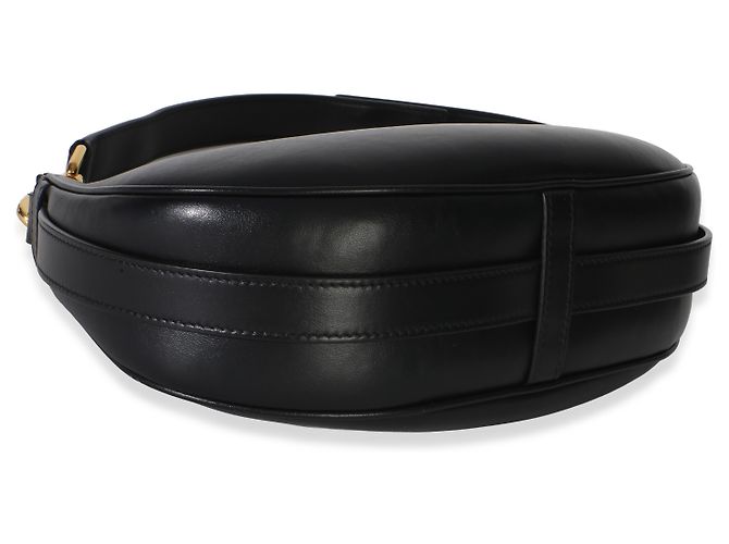 Céline Borsa Ava Strap Medium in pelle di vitello liscia nera Celine Nero - vista 7