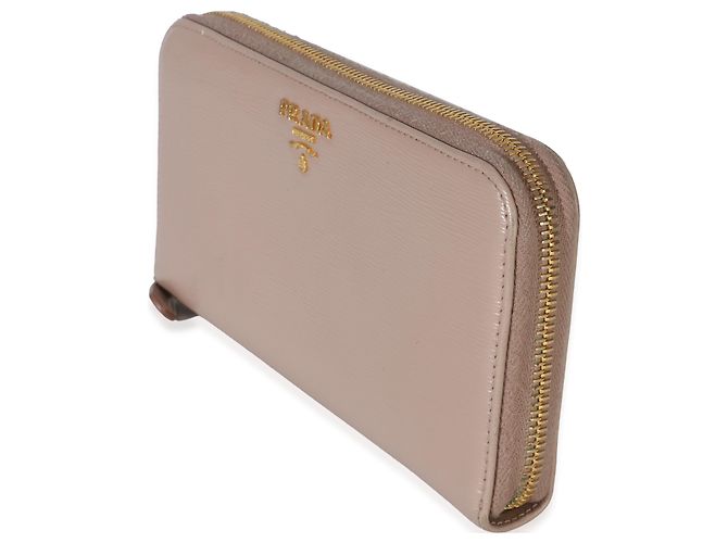 Prada Vitello Move Zip Around Geldbörse Hellrosa Pink - Ansicht 3
