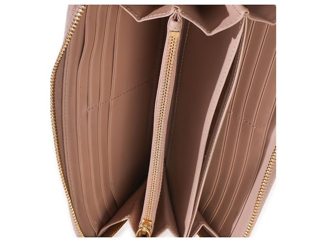 Prada Vitello Move Zip Around Geldbörse Hellrosa Pink - Ansicht 6