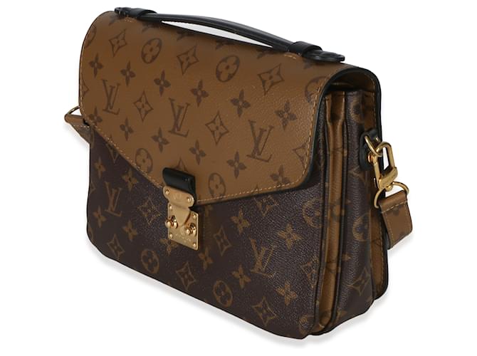 Louis Vuitton Reverse Monogram Canvas Pochette Metis Marrone - vista 3