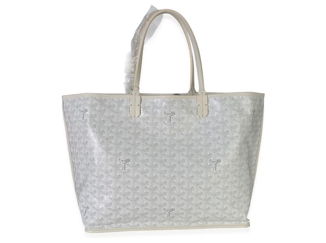 Goyard White Goyardine Canvas Anjou PM Bianco - vista 2