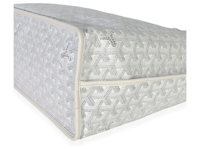 Goyard White Goyardine Canvas Anjou PM Bianco - vista 5