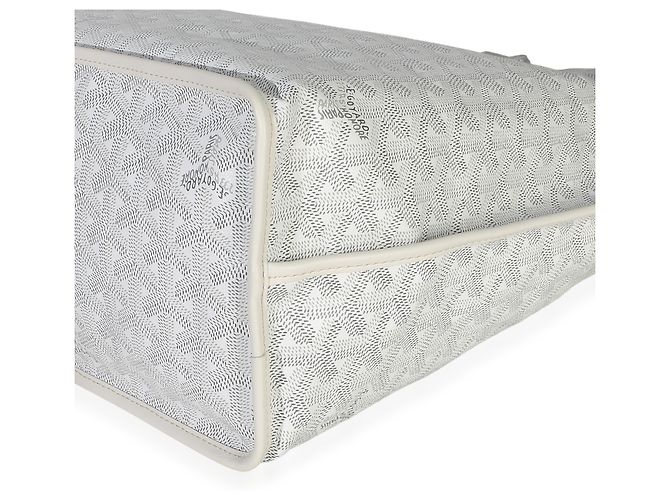 Goyard White Goyardine Canvas Anjou PM Bianco - vista 6