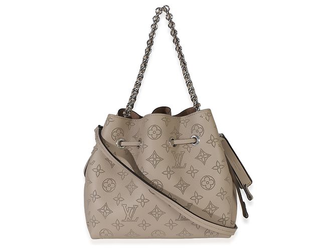 Borsa Tote Louis Vuitton Galet Monogram Mahina Bella Marrone - vista 2