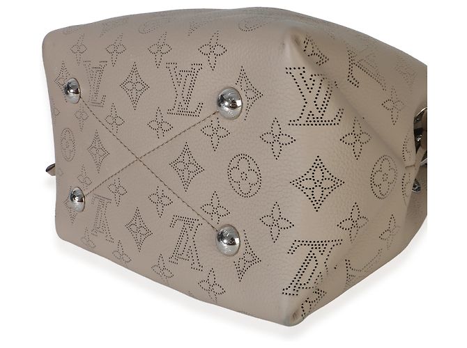 Borsa Tote Louis Vuitton Galet Monogram Mahina Bella Marrone - vista 6