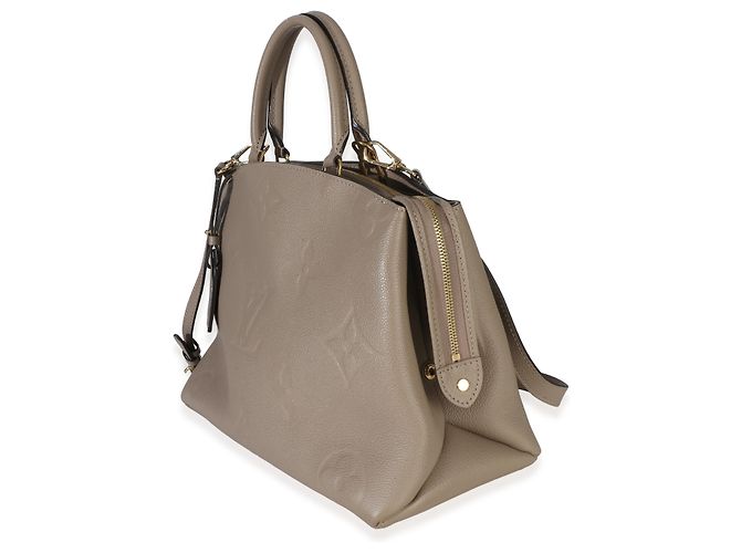 Louis Vuitton Tourterelle Giant Monogram Empreinte Grand Palais Tote Castaño - vista 3