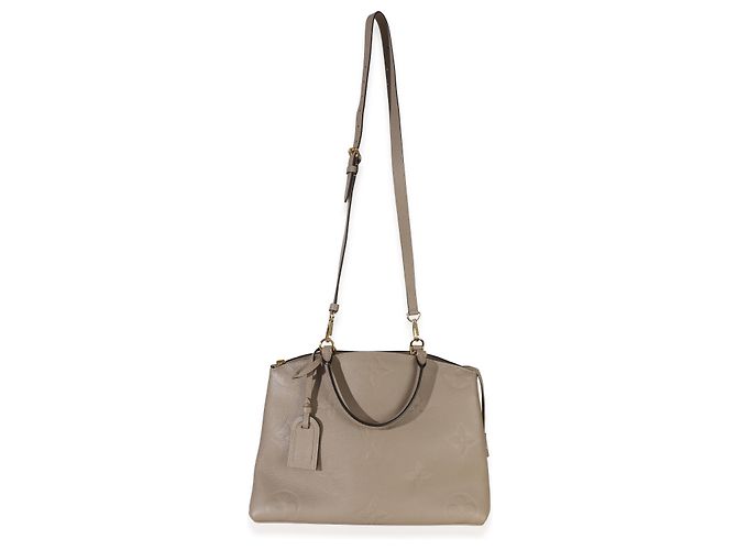 Louis Vuitton Tourterelle Giant Monogram Empreinte Grand Palais Tote Castaño - vista 5