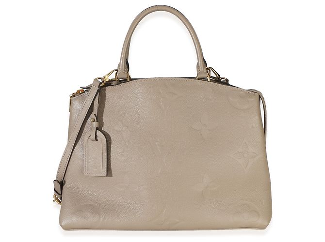 Louis Vuitton Tourterelle Giant Monogram Empreinte Grand Palais Tote Castaño - vista 8