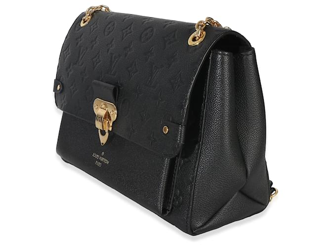 Louis Vuitton Black Monogram Empreinte Vavin MM Nero - vista 3