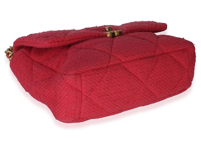 Bolsa de aba Chanel 19 Large em boucle acolchoado rosa Chanel - vista 7