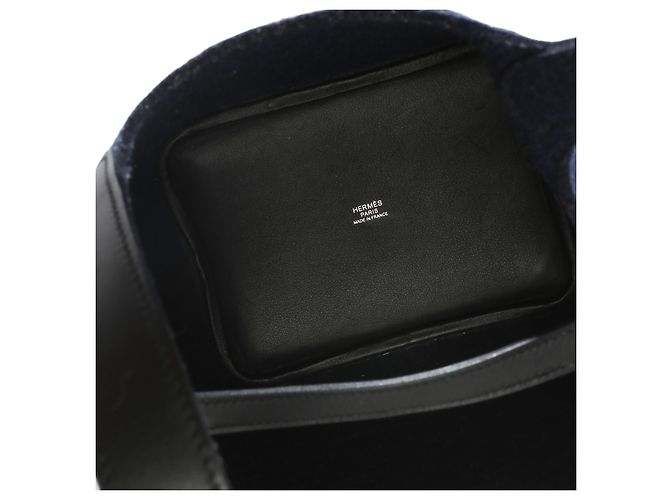 Hermès Bleu Nuit Feutre Black Swift Picotin Lock 18 PHW Nero Blu - vista 5