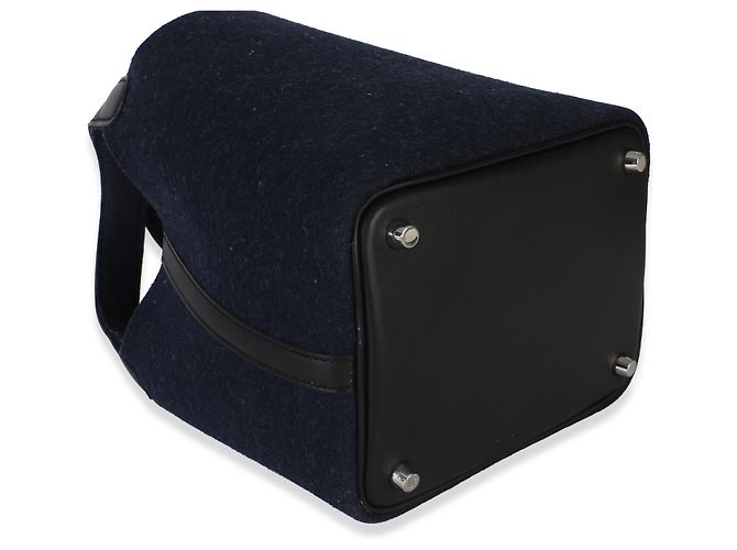Hermès Bleu Nuit Feutre Black Swift Picotin Lock 18 PHW Nero Blu - vista 7