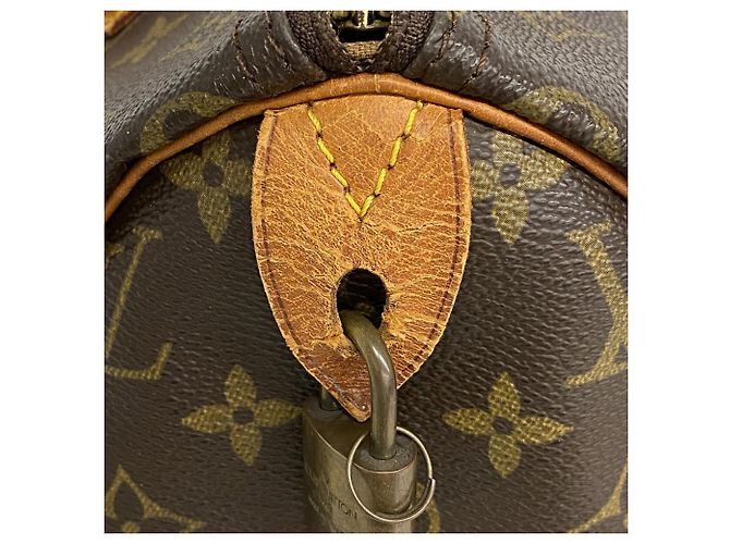 Borsa Louis Vuitton Monogram Speedy 30 Marrone - vista 9