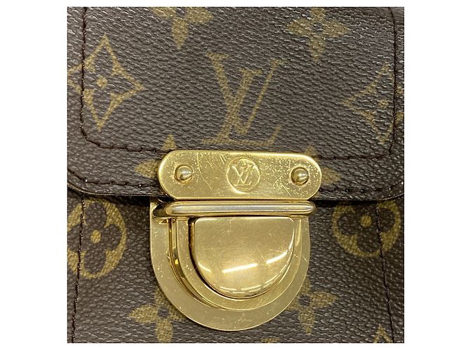 Borsa Louis Vuitton Monogram Manhattan PM Marrone - vista 11