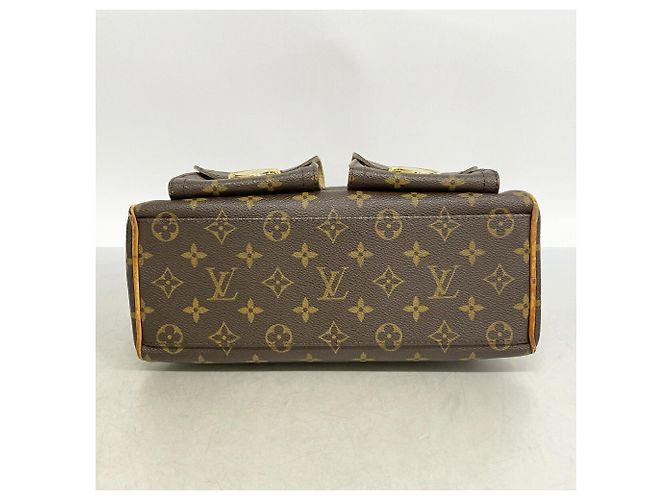 Borsa Louis Vuitton Monogram Manhattan PM Marrone - vista 3