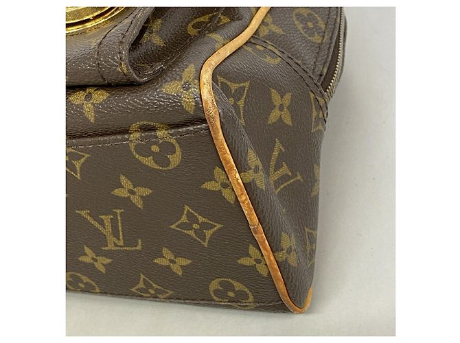 Borsa Louis Vuitton Monogram Manhattan PM Marrone - vista 6