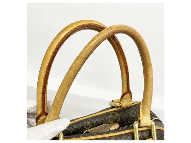 Borsa Louis Vuitton Monogram Manhattan PM Marrone - vista 8