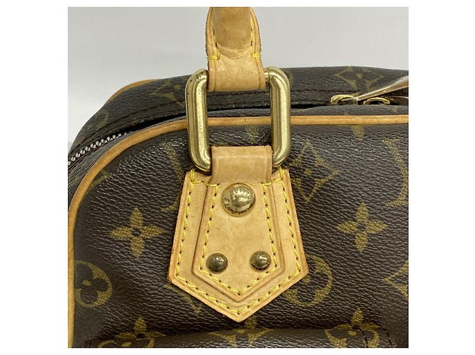 Borsa Louis Vuitton Monogram Manhattan PM Marrone - vista 9