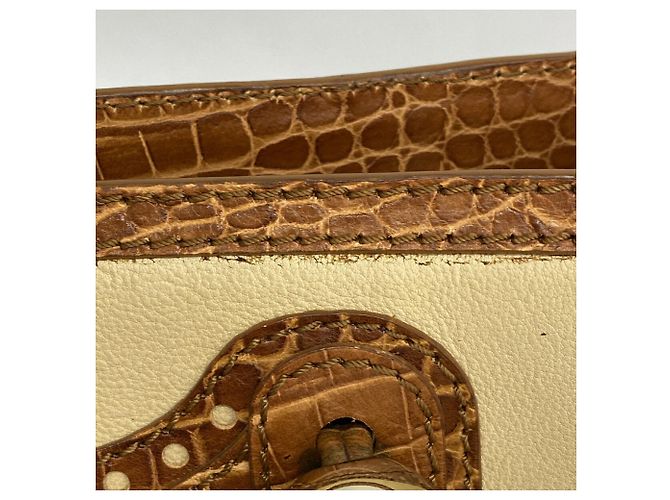 Céline Borsa a mano in pelle Celine Boogie Bag Marrone Beige - vista 10